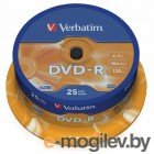  DVD-R Verbatim 4.7Gb 16x Cake Box (25) (43522)