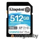  SD 512GB Kingston SDXC Class 10 UHS-I U3 V30 Canvas Go Plus 170MB/s