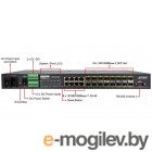  PLANET 16-Port 100/1000Base-X SFP + 8-Port 10/100/1000Base-T L2/L4 Managed Metro Ethernet Switch (AC+2 DC, DIDO)