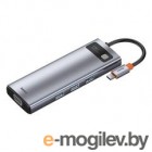  USB Baseus Metal Gleam Series 9-in-1 Multifunctional Type-C HUB Space Grey CAHUB-CU0G