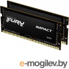16GB Kingston DDR4 3200 SoDimm FURY Impact Gaming Memory KF432S20IBK2/16 Non-ECC, CL20, 1.2V, 1Gx8, RTL, (318425)