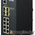    Planet IGS-12040MT IP30 Industrial 8* 1000TP + 4* 100/1000F SFP Full Managed Ethernet Switch (-40 to 75 degree C, 2*DI, 2*DO, 12V-72VDC IN), ERPS Ring, 1588