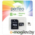   Perfeo MicroSDHC 8GB (Class 10) +  / PF8GMCSH10AES